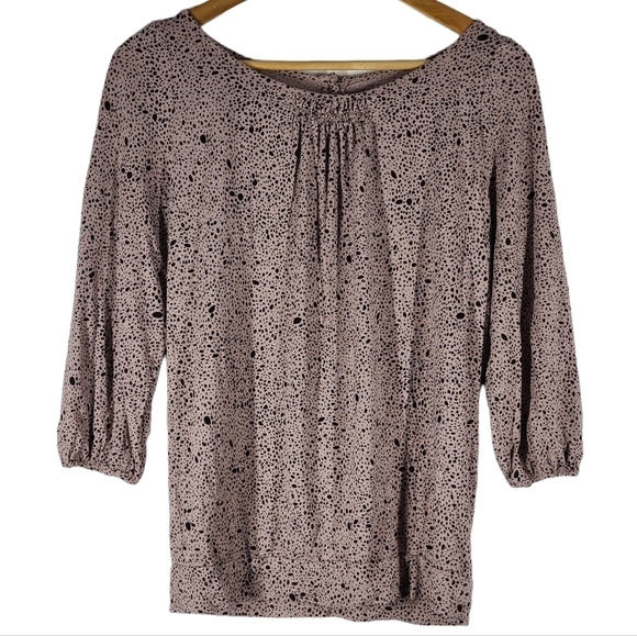Loft spotted boat neck tunic‎ top Small - Picture 1 of 4